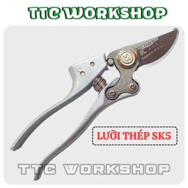 Kéo cắt cành Kapusi trợ lực, lưỡi thép SK5 siêu sắc bén, tỉa cành bền bỉ - 66.500đ
