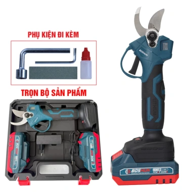 Kéo Cắt Cành Pin BOSHUN BS-CP30BL - Bộ 2 Pin, Không Chổi Than, Cắt tới 3cm, Lưỡi hợp kim - Giá ưu đãi 788.000 VND