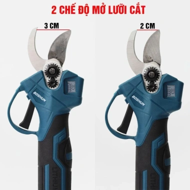 Kéo cắt cành pin BOSHUN BS-CP30BL – Lưỡi thép cacbon không rỉ, 2 chế độ mở, 495.000 VND