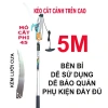 Kéo Cắt Cành Trên Cao 5m 2in1 Thép SK5 Nhật Bản, Bộ 3 Ròng Rọc, Gấp 10, Giá 625k
