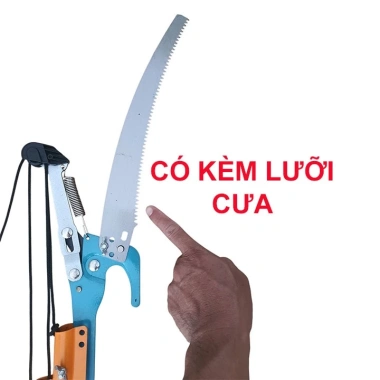 Kéo Cắt Cành Trên Cao 5m 2in1 Thép SK5 Nhật Bản, Bộ 3 Ròng Rọc, Gấp 10, Giá 625k 2