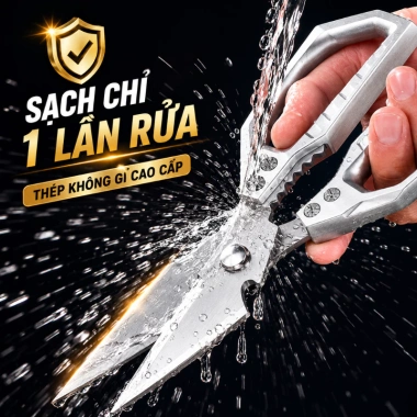 Kéo Cắt Đa Năng MIKA Không Gỉ - Cắt Xương Gà Vịt, Rau Củ Bền Bỉ, Giá 49.000₫ 7