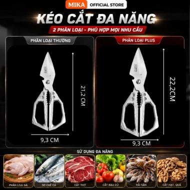 Kéo Cắt Đa Năng MIKA Không Gỉ - Cắt Xương Gà Vịt, Rau Củ Bền Bỉ, Giá 49.000₫ 9