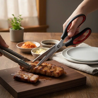 Kéo Cắt Đa Năng PCM002 Thép Không Gỉ - Dễ Sử Dụng, Không Đau Tay, Cắt Thịt