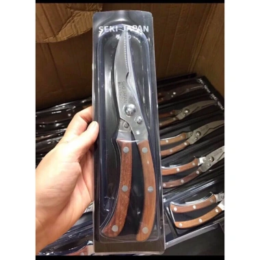Kéo cắt Gà, Vịt cán gỗ Seki Japan - Đồ dùng bếp cao cấp, giảm còn 108.000₫