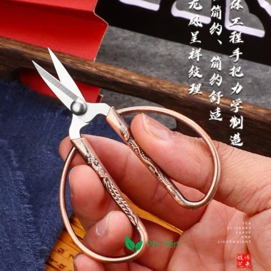Keo cắt gói trà mini thép dức, cán đồng thau mẫu cao cấp - Giá chỉ 69.000₫ 6