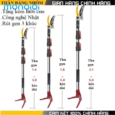 Kéo cắt tỉa Kapusi 3-5m MONQIQI 3 phần - Siêu bền, giá ưu đãi Kéo cắt tỉa Kapusi 3-5m MONQIQI 3 phần - Siêu bền, giá ưu đãi