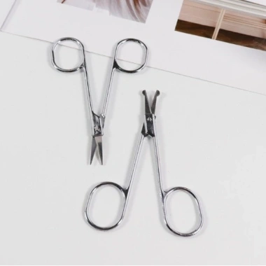 Kéo cắt tỉa lông mày, lông mũi, mi đầu nhọn và tròn - Nhỏ gọn, tiện lợi, giá 11.999 VND