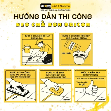 Keo Chà Ron Bricon 1kg Màu Nâu Đất Sét - Giá Khuyến Mãi 39.500, Keo Chít Mạch Gạch