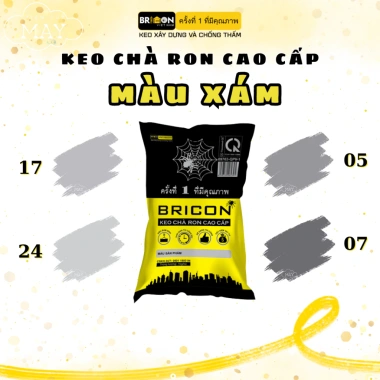 Keo chà ron BRICON màu Xám - Chống thấm, kháng nấm mốc, độ bám cao, 1kg