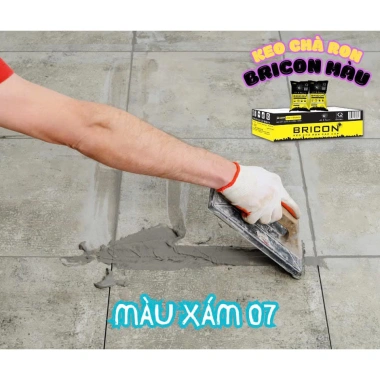 Keo chà ron BRICON màu Xám - Chống thấm, kháng nấm mốc, độ bám cao, 1kg