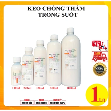 Keo chống thấm trong suốt 1L Nhật Bản – Chống thấm tường, nền toilet, gỗ, bể cá, giảm 21%