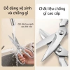 Kéo đa năng nhà bếp thép không gỉ hợp kim, chống trượt, dễ vệ sinh, cắt xương cá gà 5