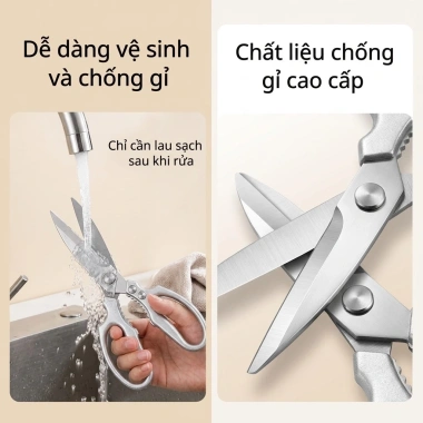 Kéo đa năng nhà bếp thép không gỉ hợp kim, chống trượt, dễ vệ sinh, cắt xương cá gà 5 Kéo đa năng nhà bếp thép không gỉ hợp kim, chống trượt, dễ vệ sinh, cắt xương cá gà 5