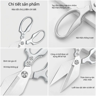 Kéo đa năng nhà bếp thép không gỉ hợp kim, chống trượt, dễ vệ sinh, cắt xương cá gà 8 Kéo đa năng nhà bếp thép không gỉ hợp kim, chống trượt, dễ vệ sinh, cắt xương cá gà 8