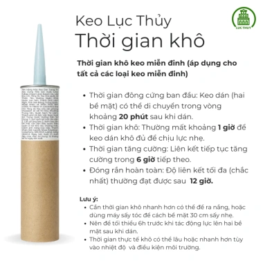 Keo Dán Xây Dựng Lục Thủy 420g – Siêu Bám Dính, Ít Mùi, Dùng Cho Gỗ, PVC, Gạch, Kim Loại