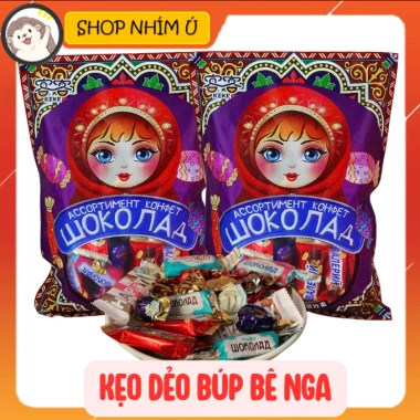 Kẹo Dẻo 500gr Loại Ngon - Socola, Sữa, Trái Cây Hình Búp Bê Nga Giá 65k