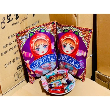 Kẹo Dẻo 500gr Loại Ngon - Socola, Sữa, Trái Cây Hình Búp Bê Nga Giá 65k