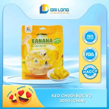 Kẹo dẻo chuối Đại Long 300gr - Chiết xuất nước trái cây, giá 48.000đ, vị thơm ngon