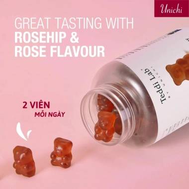 Kẹo dẻo Collagen Unichi Rose Collagen Gummy 60 viên - Giá 860.000, giảm so với 1.092.200