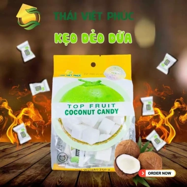 Kẹo Dẻo Dừa Thái Việt Phúc 250g - Thơm Béo, Dẻo Mềm, Giá chỉ 41.000₫ giảm mạnh 4