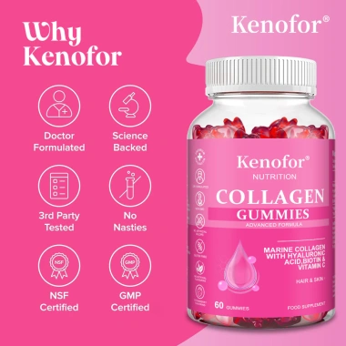 Kẹo dẻo Kenofor Collagen trẻ hóa da, tóc, móng, tăng sức đề kháng - chỉ 174.640 VND 5