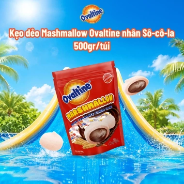 Kẹo dẻo Marshmallow Ovaltine vị Sô-cô-la 500gr - Chỉ 182.400₫ giảm so với 233.472₫