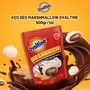 Kẹo dẻo Marshmallow Ovaltine vị Sô-cô-la 500gr - Chỉ 182.400₫ giảm so với 233.472₫
