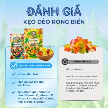 Kẹo Dẻo Rong Biển Hoàng Kỳ Nam Iốt Canxi Không Bảo Quản 20.000 Tốt cho sức khỏe 2