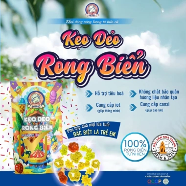 Kẹo Dẻo Rong Biển Hoàng Kỳ Nam Iốt Canxi Không Bảo Quản 20.000 Tốt cho sức khỏe 3