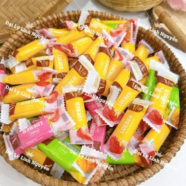 Kẹo dẻo sữa chua Lueber 500g vị dâu, xoài, dưa lưới - Giá 38.000₫, kẹo Tết giá rẻ 3