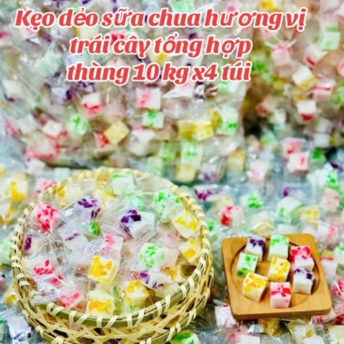 Kẹo dẻo sữa chua trái cây mix vị 1Kg - Kẹo Tết ngon, giảm còn 62.900₫