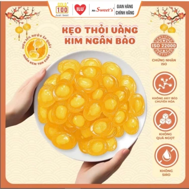 Kẹo Dẻo Thỏi Vàng ILU Nhân Chảy Hương Trái Cây Tự Nhiên 300g - Quà Tặng Tết Giá 243k 5
