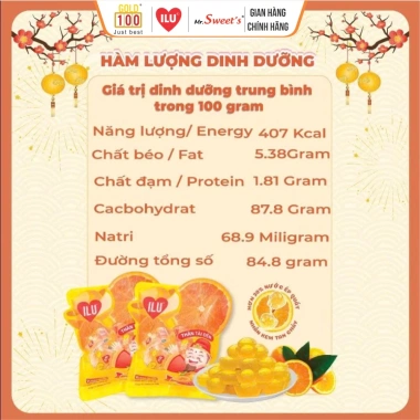 Kẹo Dẻo Thỏi Vàng ILU Nhân Chảy Hương Trái Cây Tự Nhiên 300g - Quà Tặng Tết Giá 243k 6