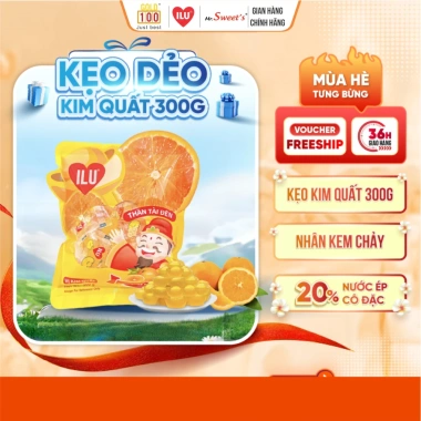 Kẹo Dẻo Thỏi Vàng ILU Nhân Chảy Hương Trái Cây Tự Nhiên 300g - Quà Tặng Tết Giá 243k 7