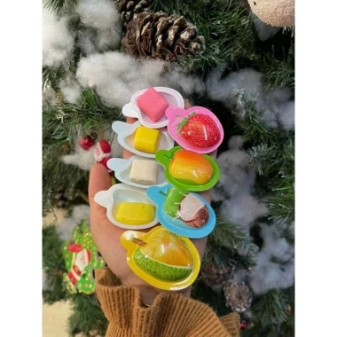 Kẹo dẻo trái cây 3D xinh ngon sầu riêng dâu xoài dừa chỉ 50.000 VND