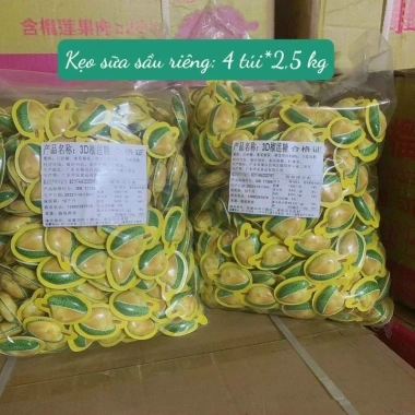 Kẹo dẻo trái cây 3D xinh ngon sầu riêng dâu xoài dừa chỉ 50.000 VND