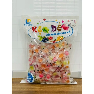 Kẹo dẻo trái cây 500g mix nhiều vị bóc vỏ - Đại Long, siêu ngon, chỉ 35.000đ
