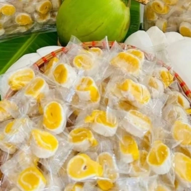 Kẹo Dứa Dừa Lá Dứa Non – Hương vị thơm ngọt, chỉ 60.000đ, giảm so với 73.200đ, bảo quản tiện lợi
