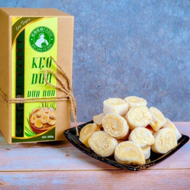 Kẹo Dừa Dứa Non Cocofarm 300g ít đường – Hương dừa dứa thơm ngon, giảm giá 75.000₫