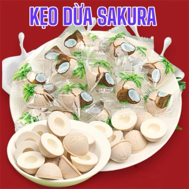Kẹo Dừa Giòn Sakura Nhật Bản - Hình Trái Dừa Thơm Ngon Vị Sữa, Giá chỉ 50.998₫ 4