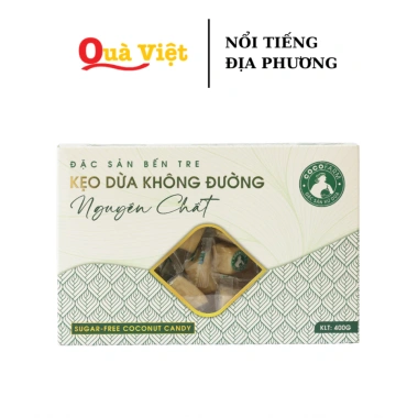 Kẹo dừa không đường 400g Quả Bến Tre - Giảm giá 100k, thơm ngon, lành mạnh