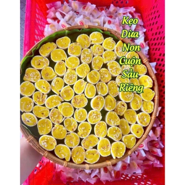 Kẹo Dứa Non Cuộn Sầu Riêng Thơm Ngon - Quà Tết 95k, Hương Vị Đậm Đà, Giảm Giá