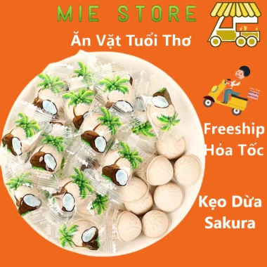 Kẹo Dừa Sakura Nhật Bản 200g - Hình Trái Dừa Ngon, Giảm Giá 22.900 VND - Mie Store 8