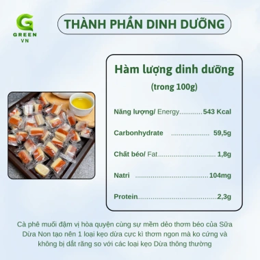 Kẹo Dừa Sáp Cà Phê Muối 300g Bến Tre – Béo Ngậy, Thơm Ngon, Giá 89.000đ