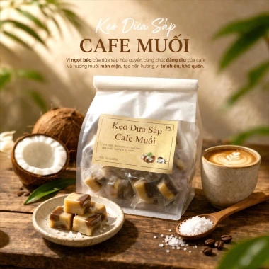 Kẹo dứa sap cà phê muối 500g - Siêu ngon, giảm giá 18% chỉ 74.000 VND