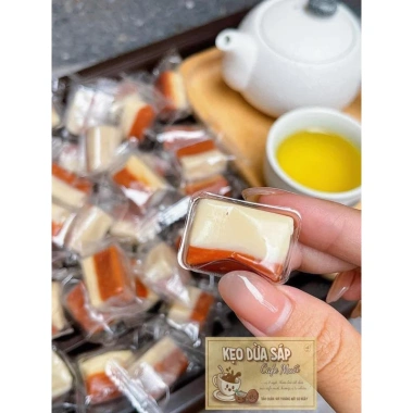 Kẹo dừa sáp ca phê muối, kẹo dừa sáp, kẹo sầu riêng ít đường – Giá giảm 85.000₫ (Giá gốc 110.500₫)