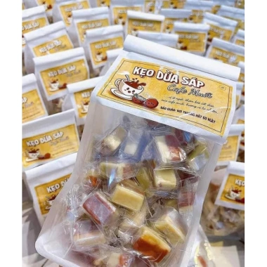 Kẹo dừa sáp ca phê muối, kẹo dừa sáp, kẹo sầu riêng ít đường – Giá giảm 85.000₫ (Giá gốc 110.500₫)