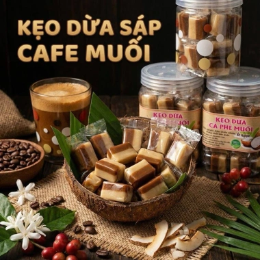 Kẹo Dừa Sáp Cafe Muối Dẻo Thơm Béo Ngậy Hương Cafe Đậm Đà - Giá ưu đãi 69.000đ