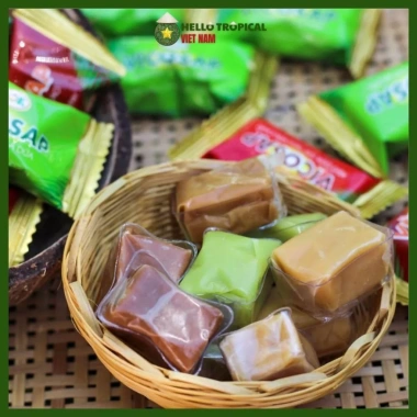 Kẹo Dừa Sáp VICOSAP Mix 6 vị 200g - Dẻo mềm, thơm dịu, đa hương vị, quà Tết hấp dẫn